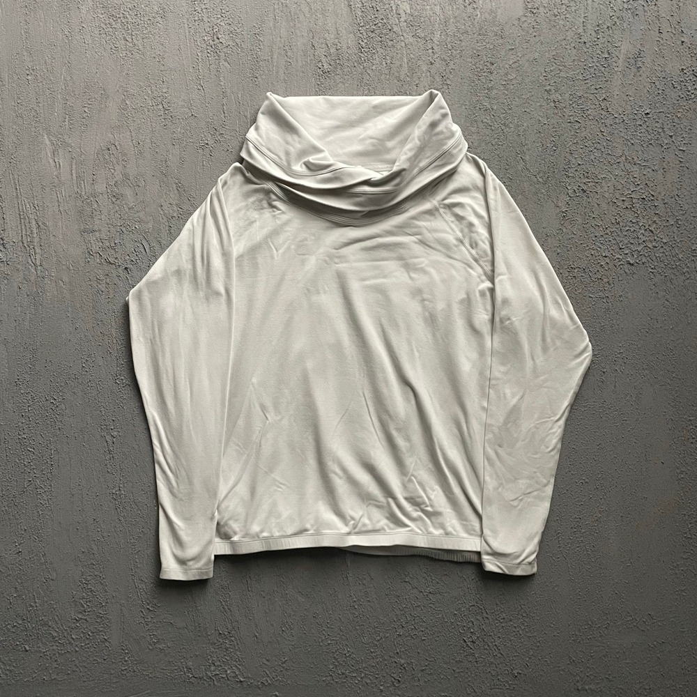 Lululemon Cowl Neck Long Sleeve Women Size 12 Off White